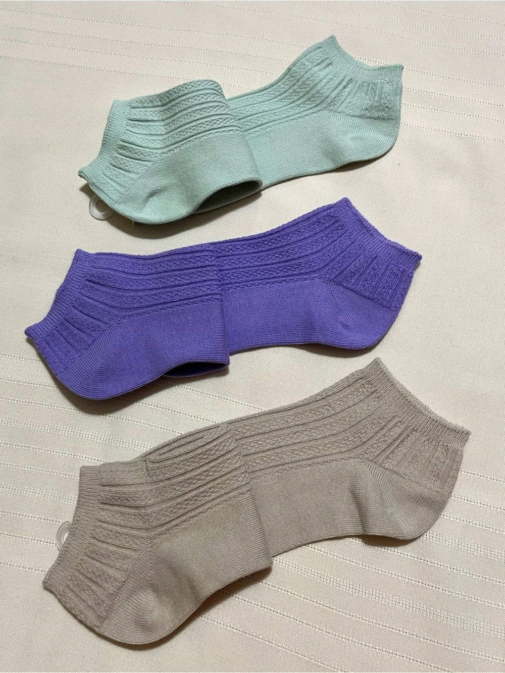 Vivienne Westwood Ankle Socks in Mint, Violet & Taupe - 3-Pack